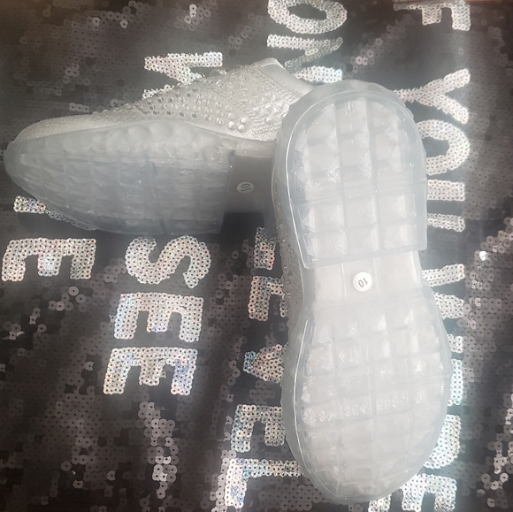 Atalina Silver Bling Fashion Sneakers - Picture 5 of 9